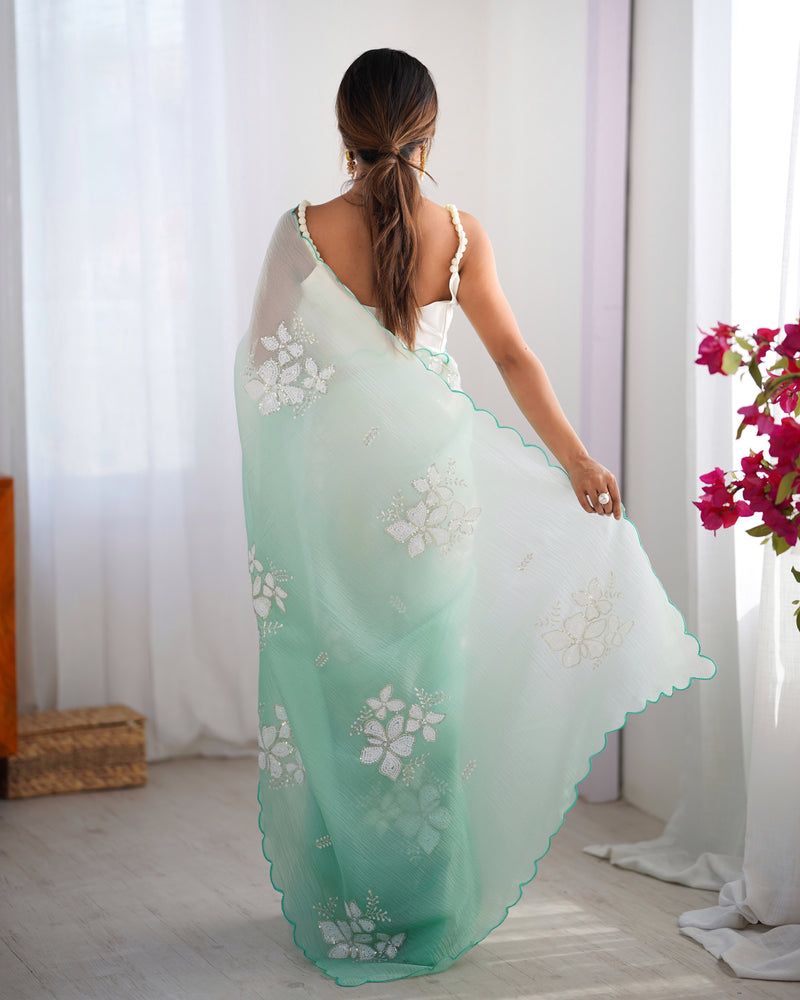 The Candy Crush Saree Padded Comfort with Sequins