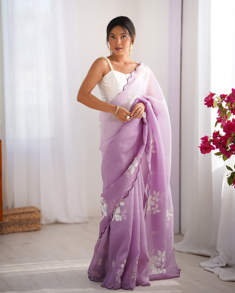 The Candy Crush Saree Padded Comfort with Sequins