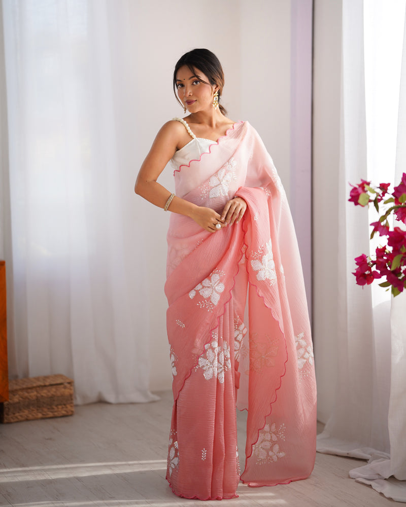 The Candy Crush Saree Padded Comfort with Sequins