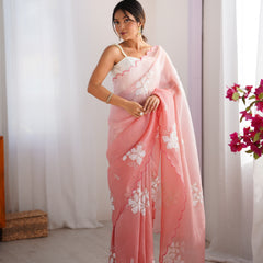 The Candy Crush Saree Padded Comfort with Sequins
