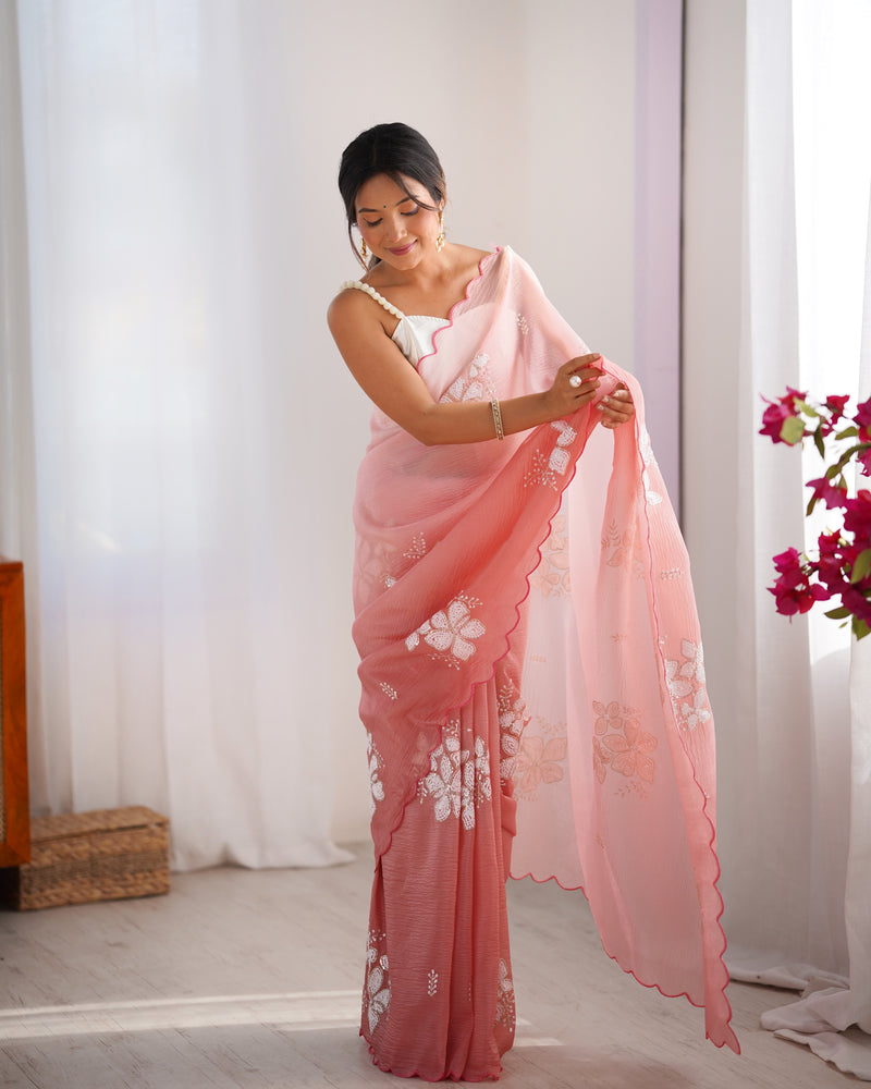 The Candy Crush Saree Padded Comfort with Sequins