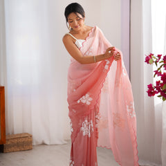 The Candy Crush Saree Padded Comfort with Sequins