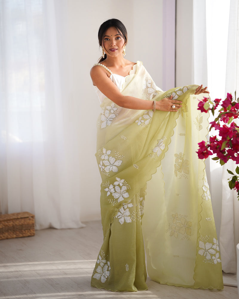 The Candy Crush Saree Padded Comfort with Sequins