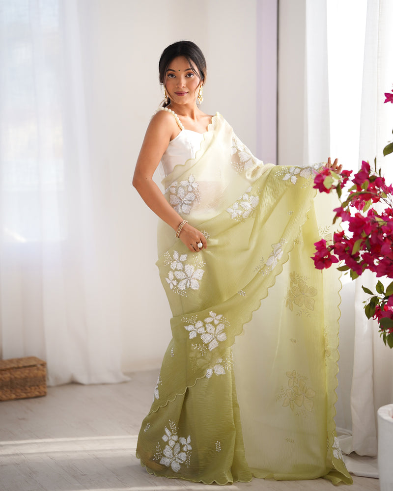 The Candy Crush Saree Padded Comfort with Sequins