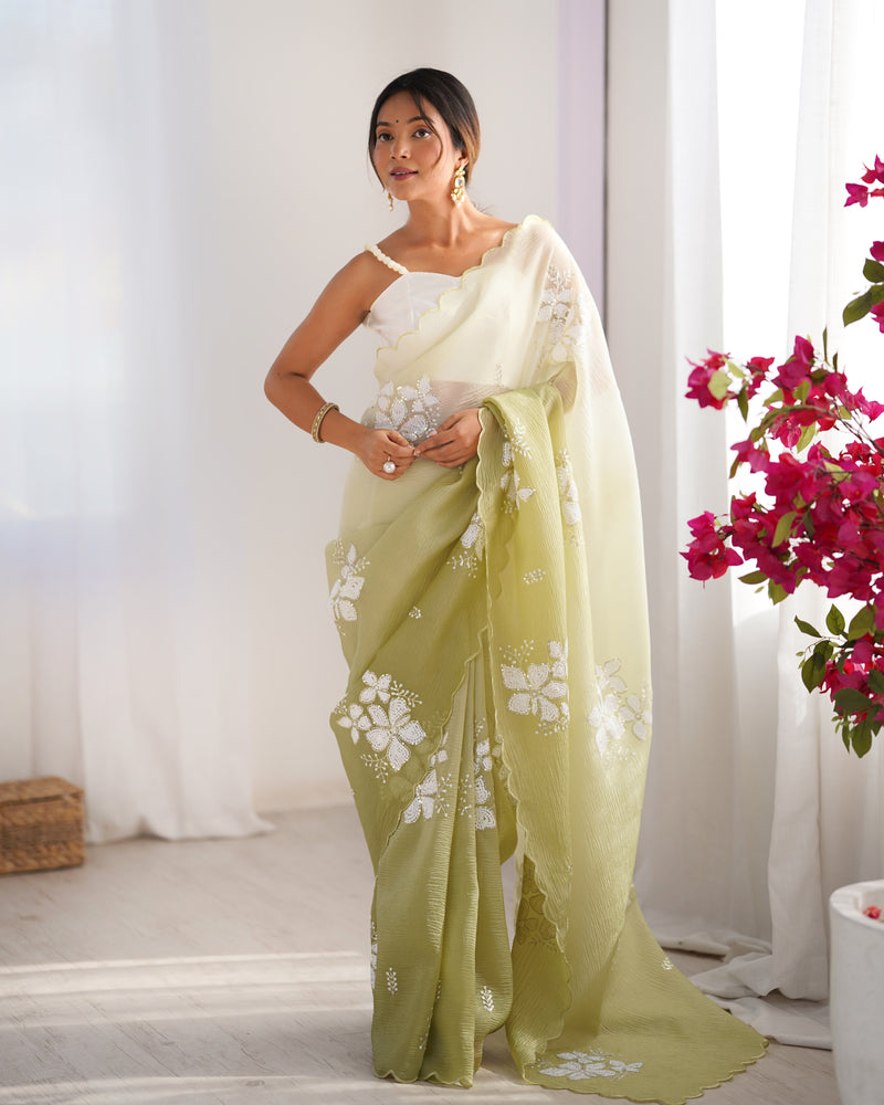 The Candy Crush Saree Padded Comfort with Sequins