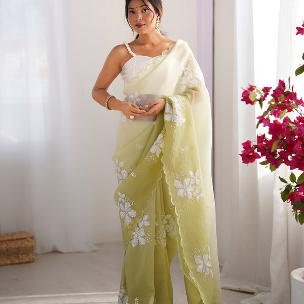 The Candy Crush Saree Padded Comfort with Sequins