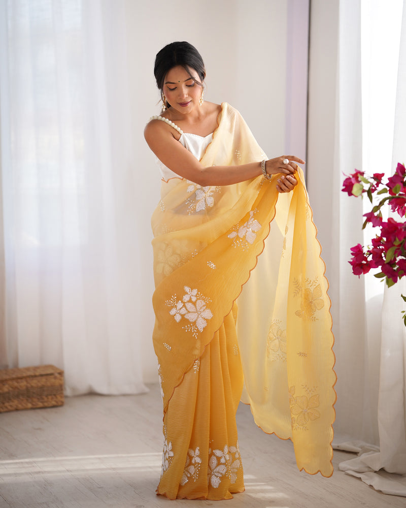 The Candy Crush Saree Padded Comfort with Sequins