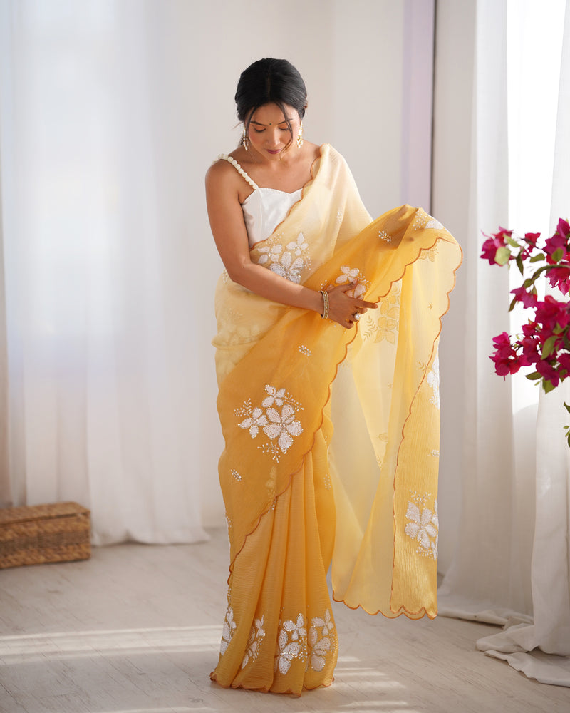 The Candy Crush Saree Padded Comfort with Sequins