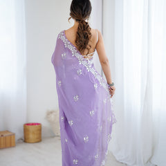 Shaded Chiffon with Heavy Embellishment Saree