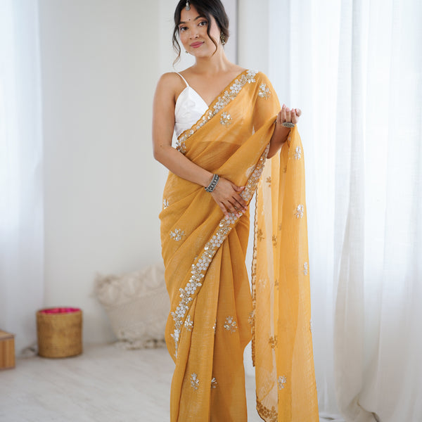 Shaded Chiffon with Heavy Embellishment Saree