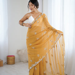 Shaded Chiffon with Heavy Embellishment Saree