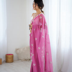 Shaded Chiffon with Heavy Embellishment Saree