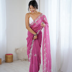 Shaded Chiffon with Heavy Embellishment Saree
