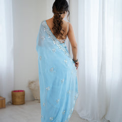 Shaded Chiffon with Heavy Embellishment Saree
