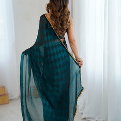 NC Chiffon with Cutdana  Border Lace Saree