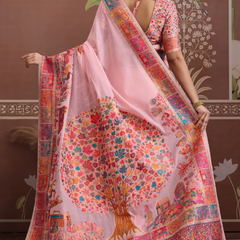 Luxurious Cotton Pashmina Weaving Saree