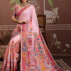 Luxurious Cotton Pashmina Weaving Saree