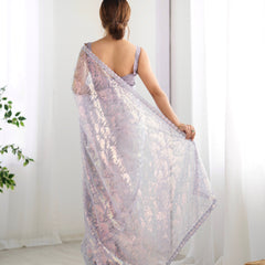 Butterfly Glow Saree Soft Net & 3mm Sequin Sparkle