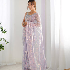 Butterfly Glow Saree Soft Net & 3mm Sequin Sparkle