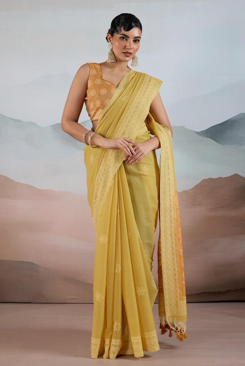 Pure Viscose Cotton Handloom Weave Saree