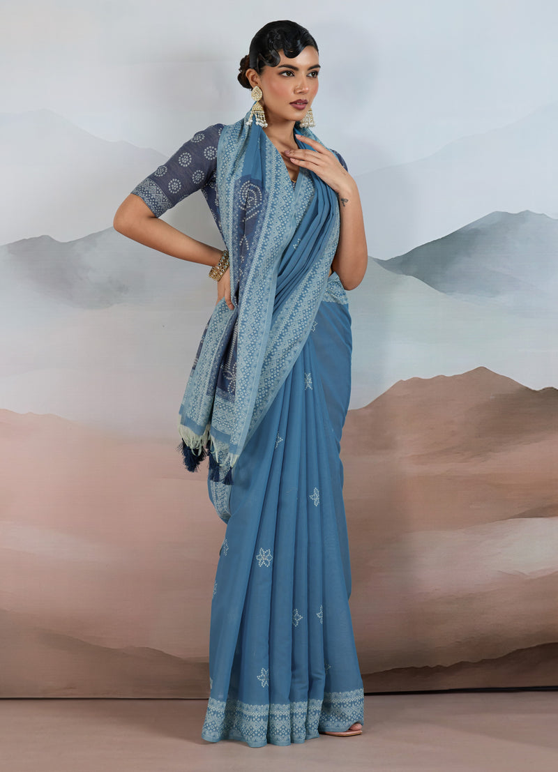 Pure Viscose Cotton Handloom Weave Saree