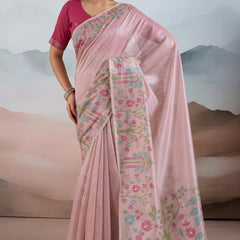 The Handloom Zari Tissue with Brasso Weaving Saree