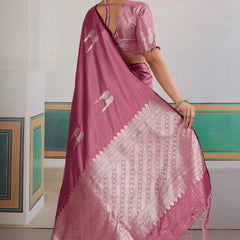 Pure Satin Handloom Weaving Saree