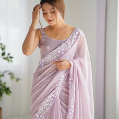 Embellished Georgette with Sequins & Embroidery Work Saree