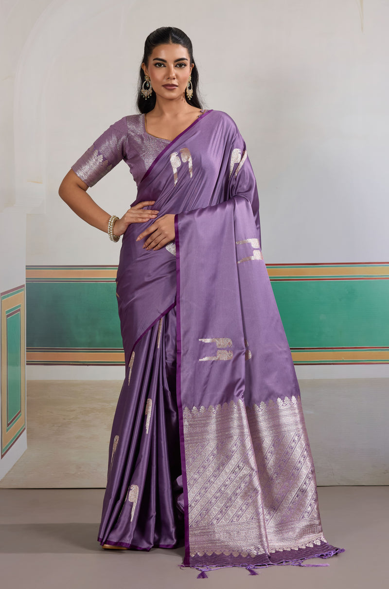 Pure Satin Handloom Weaving Saree