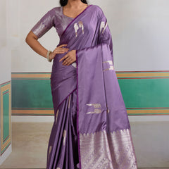 Pure Satin Handloom Weaving Saree