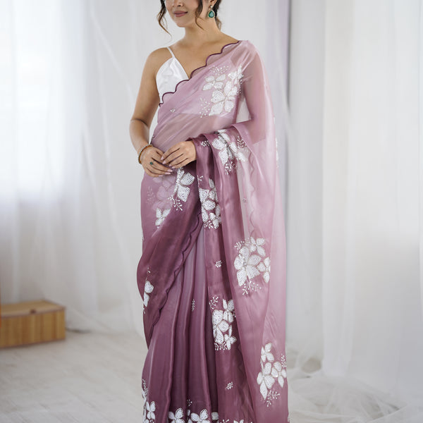 Zimi Chu Sequin Saree