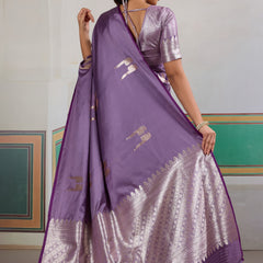 Pure Satin Handloom Weaving Saree