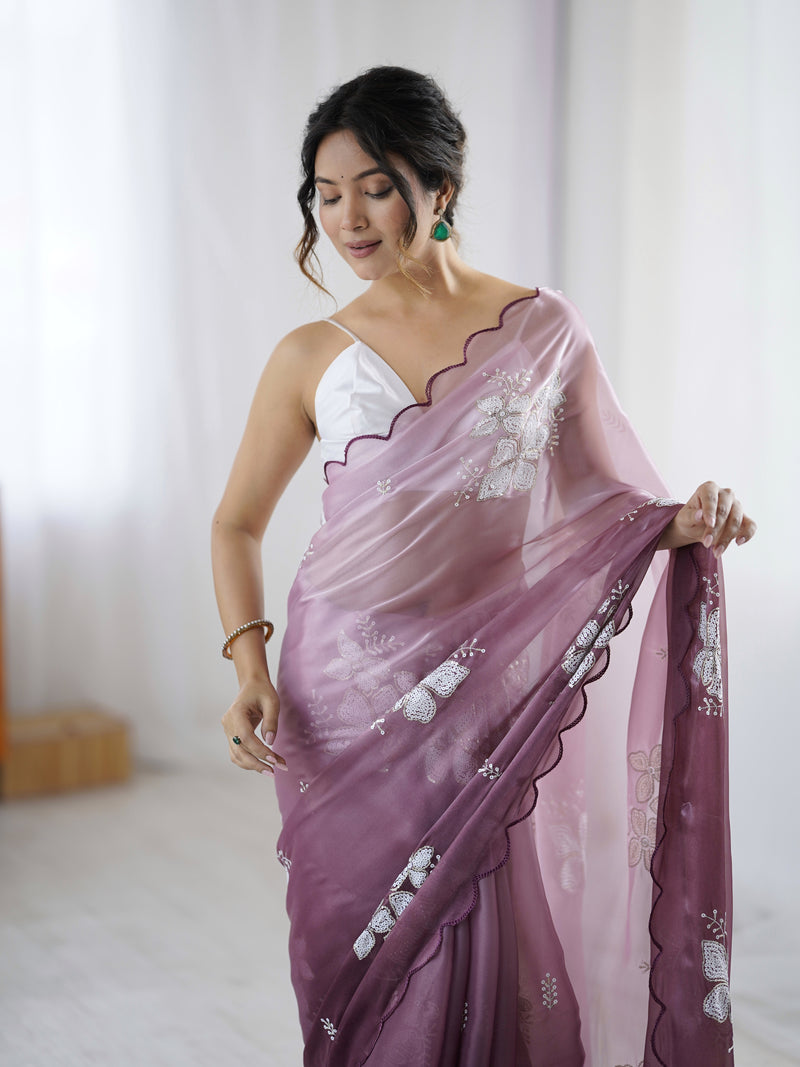 Zimi Chu Sequin Saree