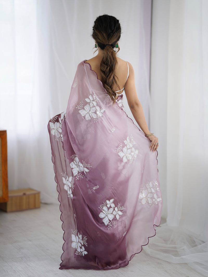 Zimi Chu Sequin Saree