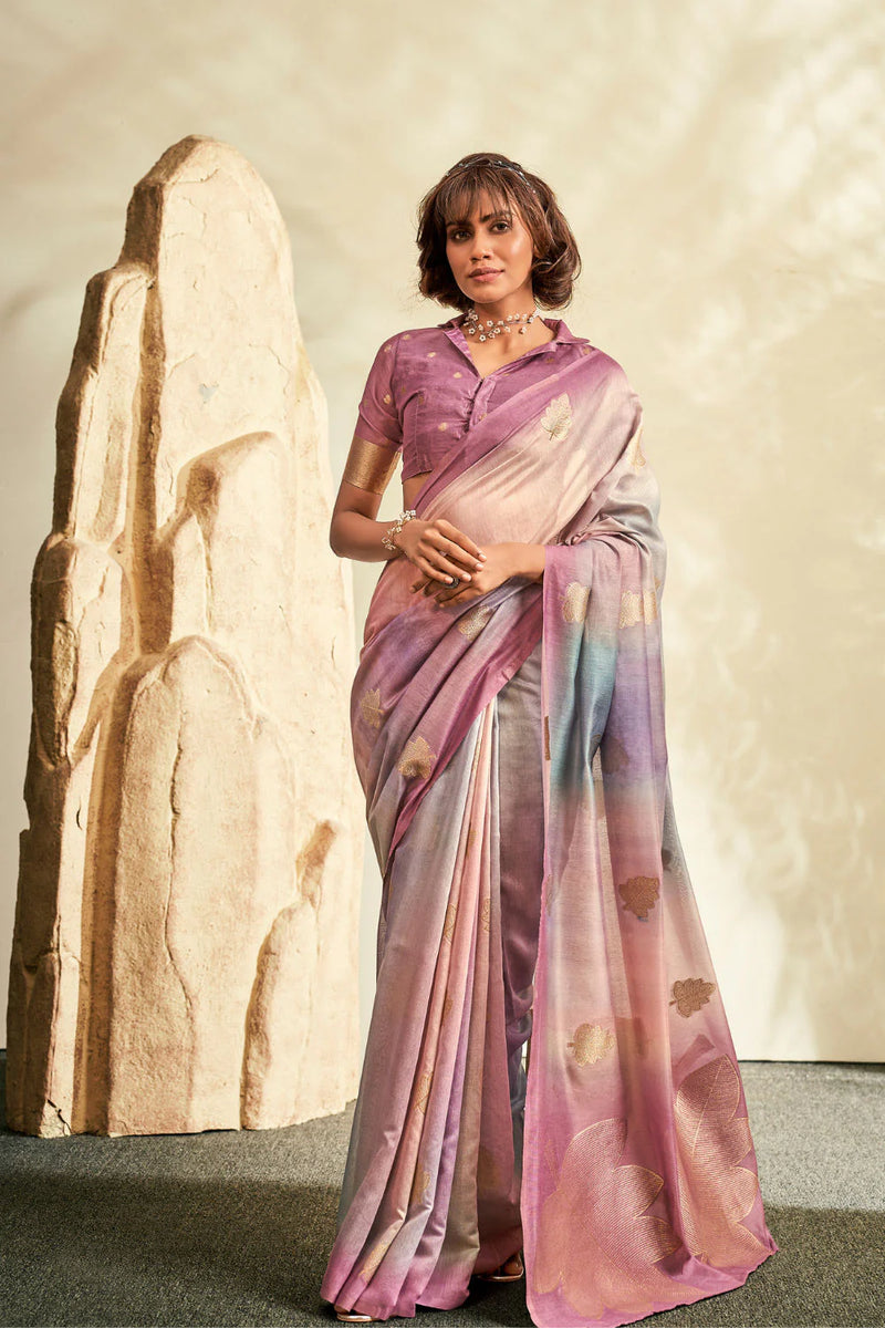 Handloom Silk with Digital Prints Saree