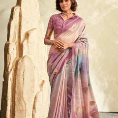 Handloom Silk with Digital Prints Saree