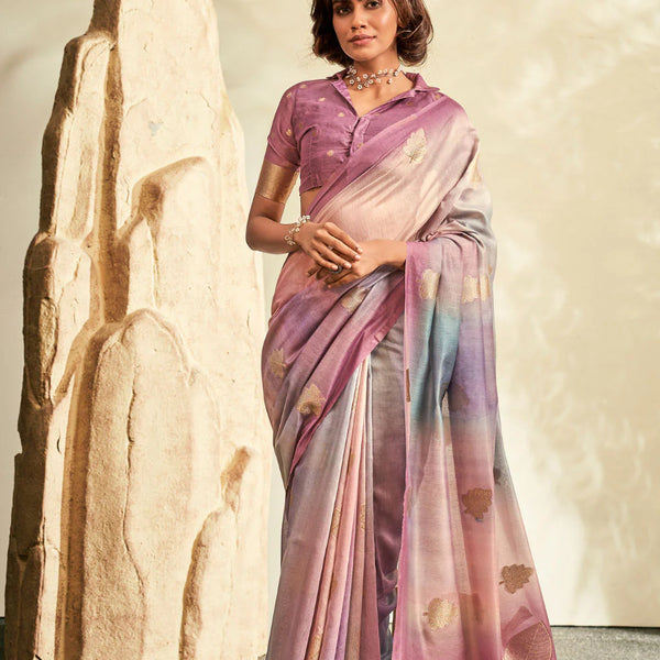 Handloom Silk with Digital Prints Saree
