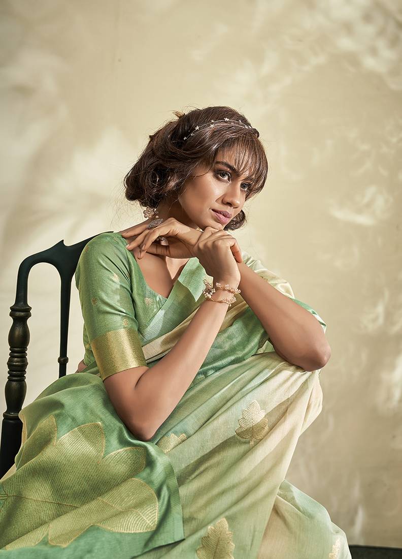 Handloom Silk with Digital Prints Saree