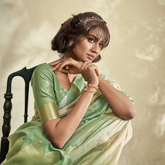 Handloom Silk with Digital Prints Saree