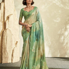 Handloom Silk with Digital Prints Saree