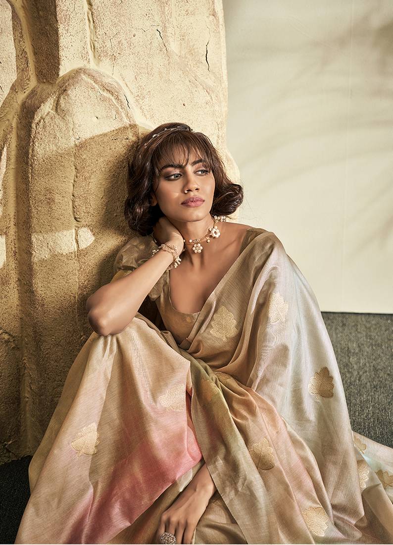 Handloom Silk with Digital Prints Saree