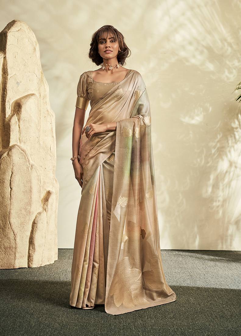 Handloom Silk with Digital Prints Saree