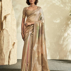 Handloom Silk with Digital Prints Saree