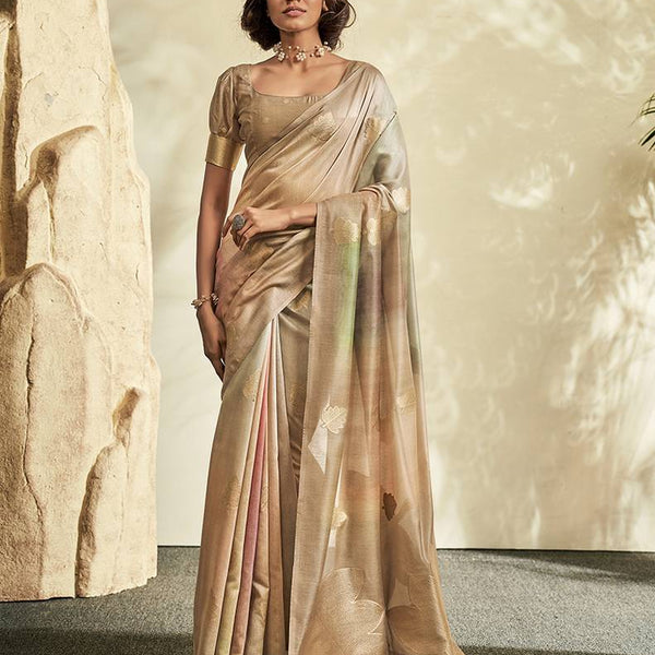 Handloom Silk with Digital Prints Saree