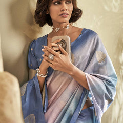 Handloom Silk with Digital Prints Saree