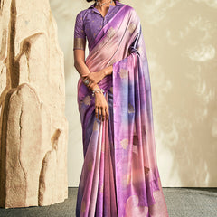 Handloom Silk with Digital Prints Saree