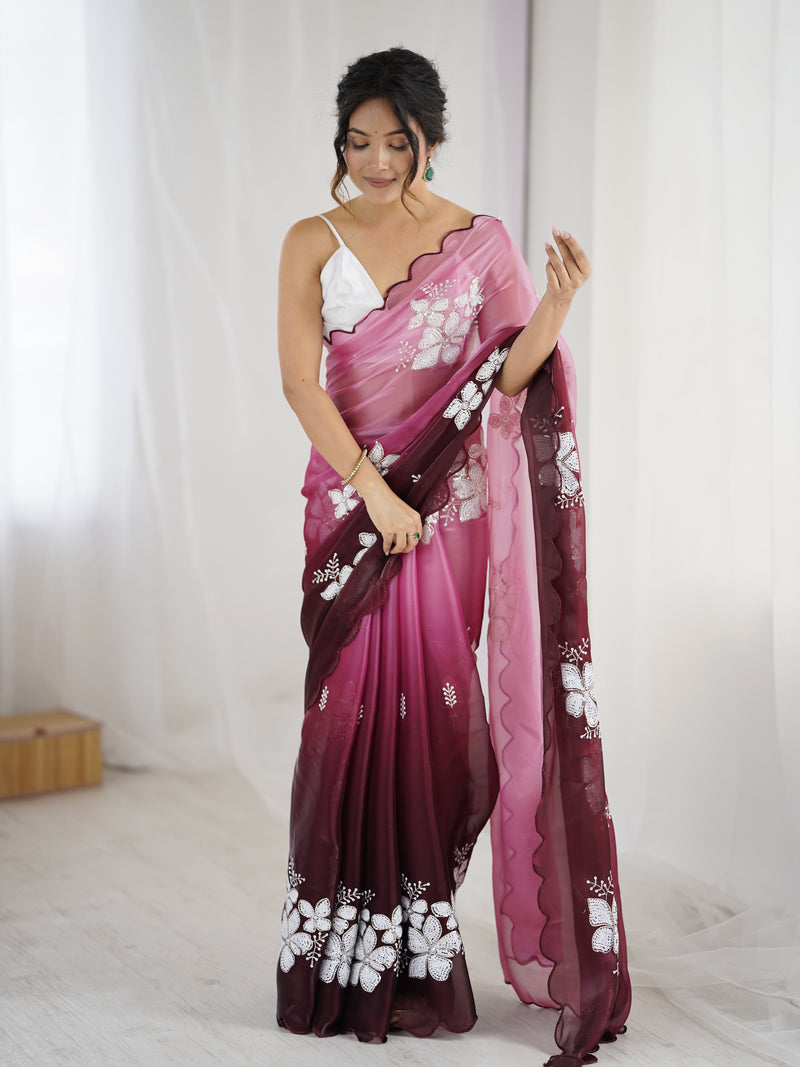 Zimi Chu Sequin Saree
