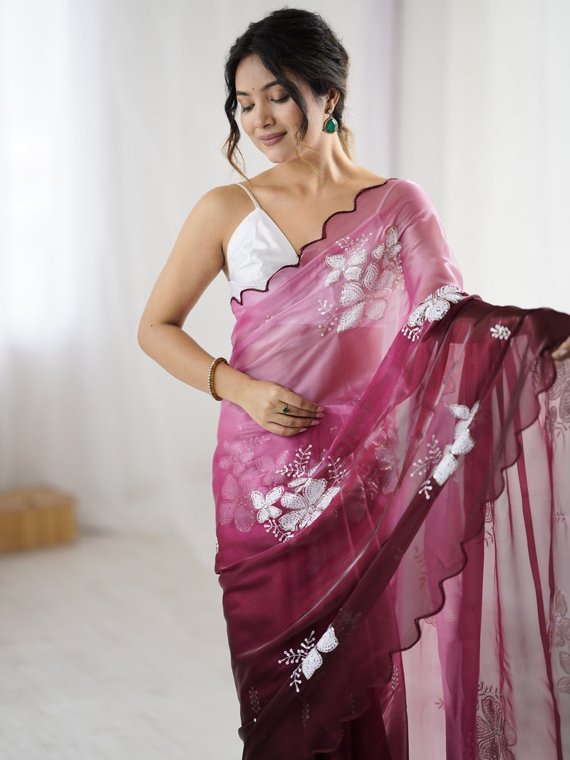 Zimi Chu Sequin Saree