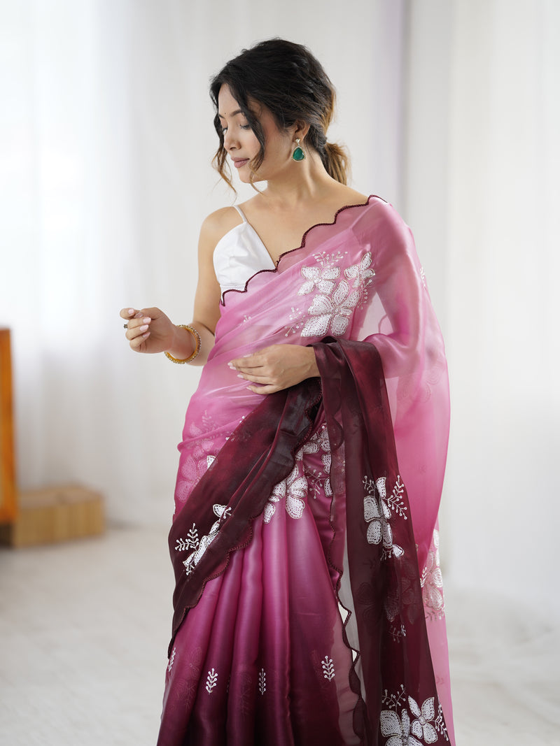 Zimi Chu Sequin Saree