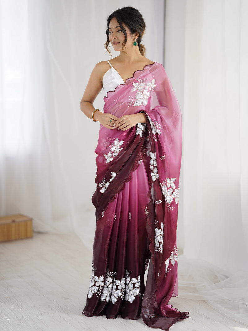 Zimi Chu Sequin Saree